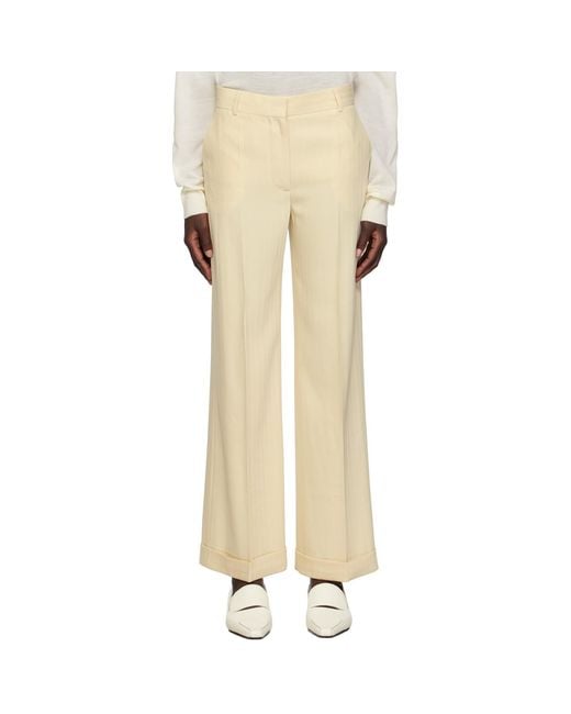 Totême Natural Toteme Beige Tailored Trousers
