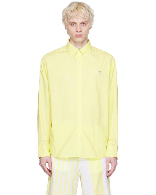 Maison Kitsuné Yellow Hotel Olympia Edition Fox Head Shirt for men