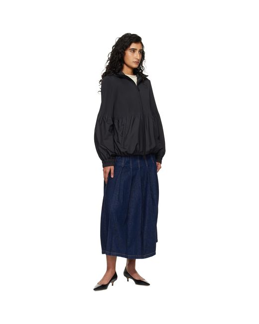 Moncler Blue Anemone Pleated Hooded Jacket