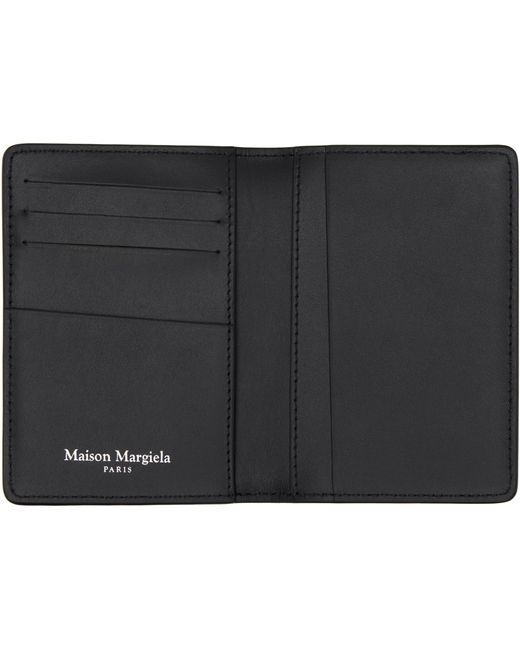 Maison Margiela Black Four Stitches Card Holder for men