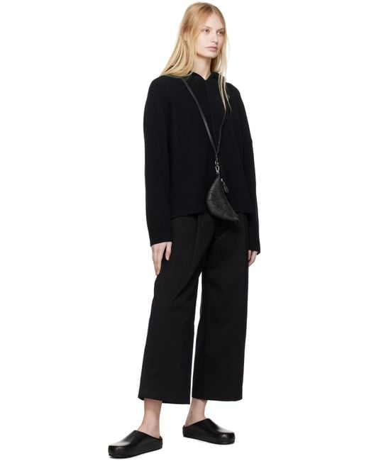 Studio Nicholson Black Wearing Slip-On Loafers