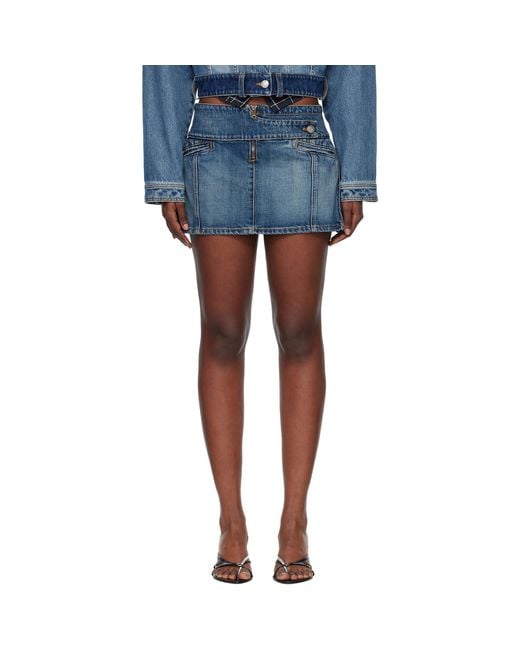 Coperni Blue Yoke Denim Miniskirt