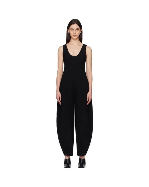 Alaïa Black Round Crepe Wool Jumpsuit