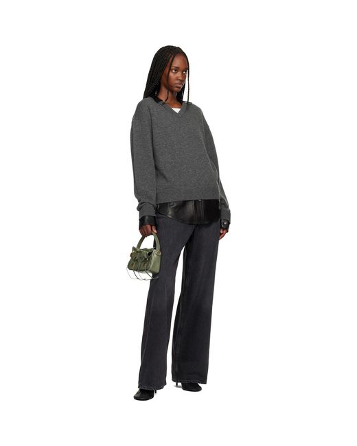 Acne Green Khaki Multipocket Micro Bag