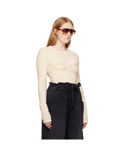 Isabel Marant Black Off-white Floride Long Sleeve T-shirt