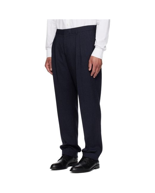 Paul Smith Blue Wool Trousers for men