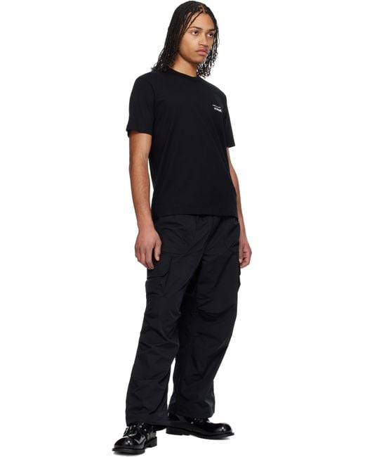 メンズ Comme des Garçons ブラック ロゴ Tシャツ Black