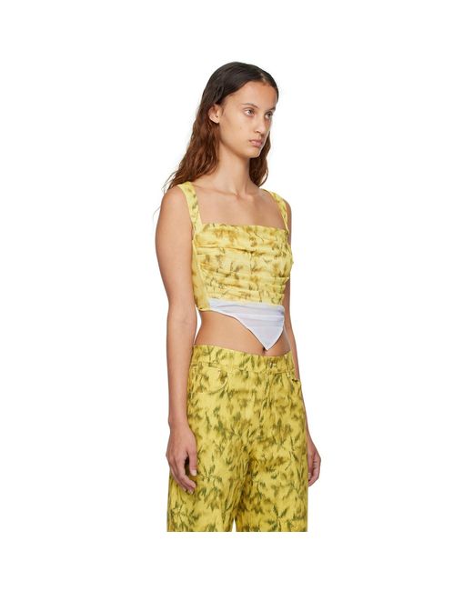 Miaou Yellow Tati Tank Top