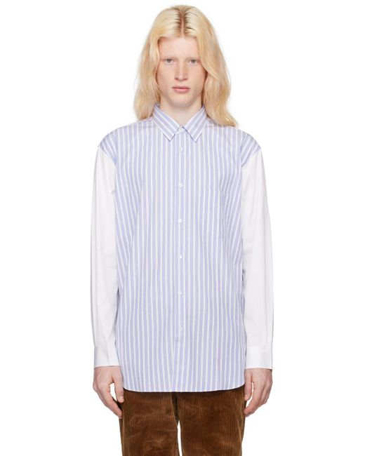 Comme des Garçons Multicolor Comme Des Garçons Shirt Blue & White Striped Shirt for men