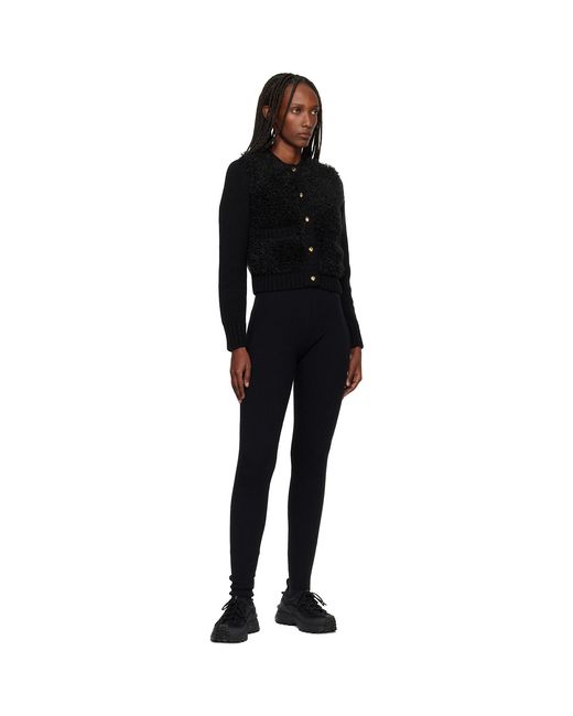 Moncler Black Paneled Down Cardigan