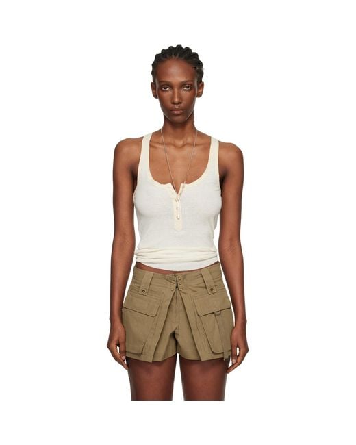 Isabel Marant Multicolor Off- Helma Silk Tank Top