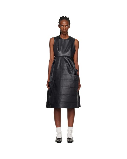 Tao Comme Des Garçons Black Satin Midi Dress