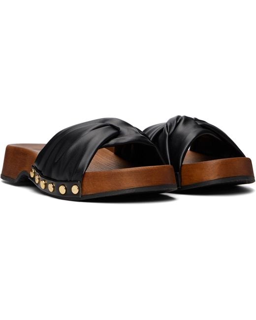 Ganni Black Tia Fairy Clog Sandals