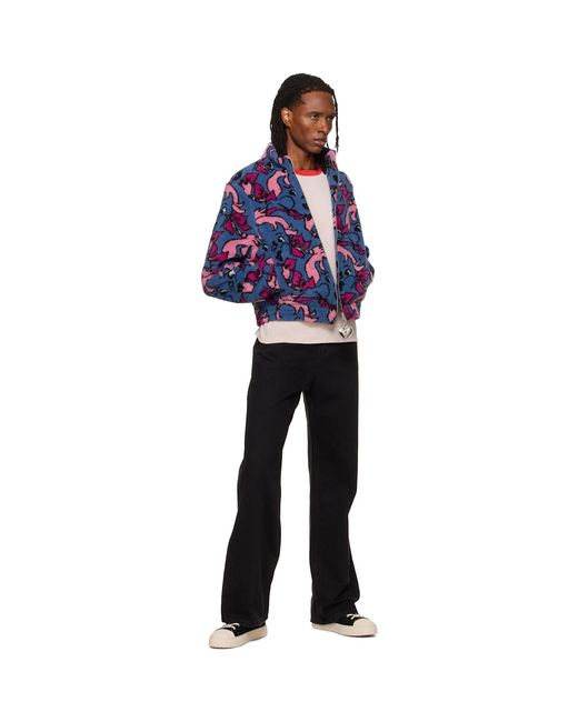 Chopova Lowena Blue Cheeky Girl Fitted Fleece Jacket for men