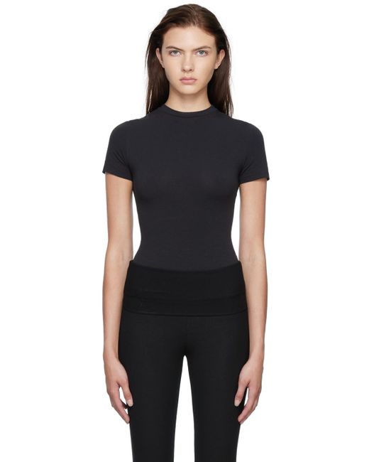 Skims Cotton T-shirt in Onyx (Black) | Lyst