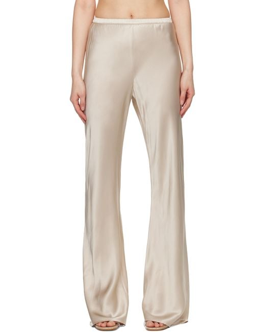 SILK LAUNDRY Natural Bias Cut Lounge Pants