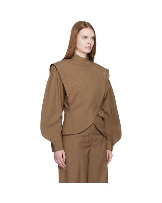 Mugler Brown Super Fine Mela Jacket