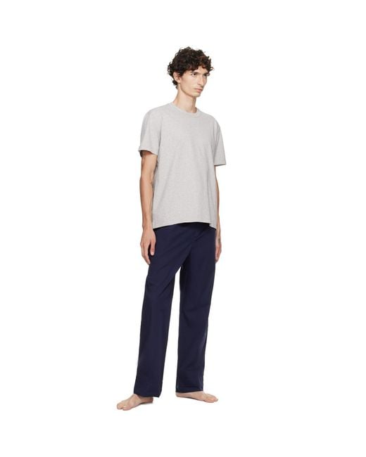 Tekla Gray Organic Cotton T-Shirt for men