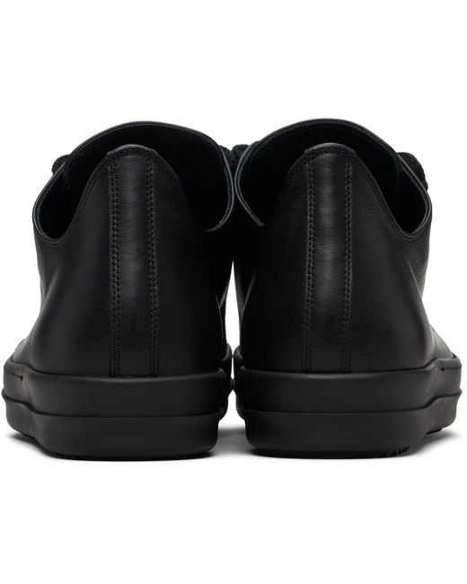 Rick Owens Black Temple Jumbolace Low Sneaks Sneakers for men