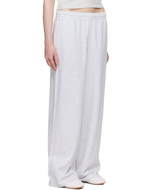 Skims グレー Summer Fleece ストレートレッグ スウェットパンツ White