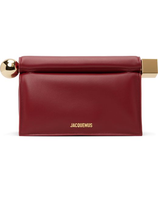 Jacquemus Red 'The Rond Carré' Clutch
