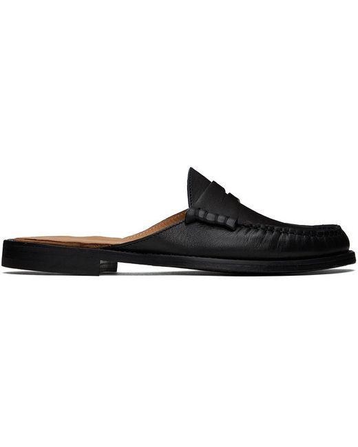 Rhude Black Backless Loafers for Men Lyst