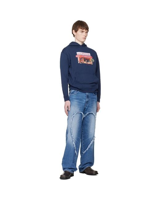 Carne Bollente Blue Hot Slice Hoodie for men