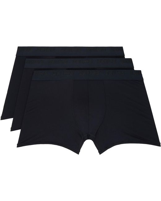 Skims Black Three-Pack Stretch 3 Boxer Briefs for men