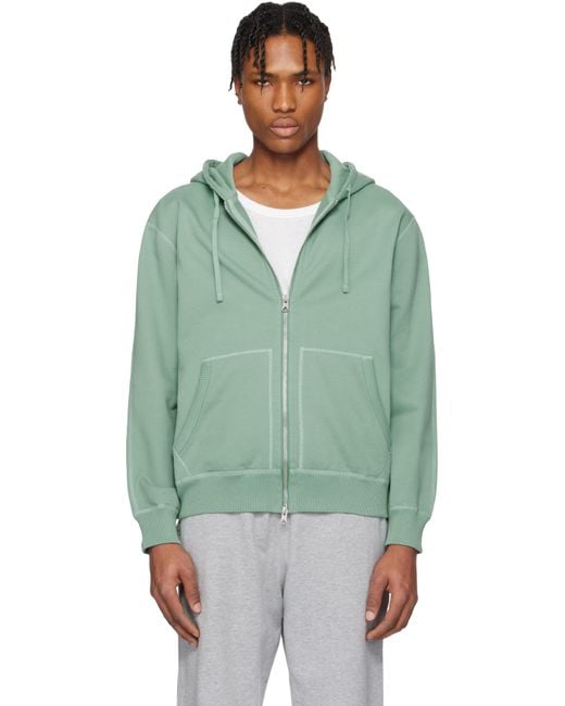 Reigning Champ Green Midweight Terry Standard Zip Hoodie for men