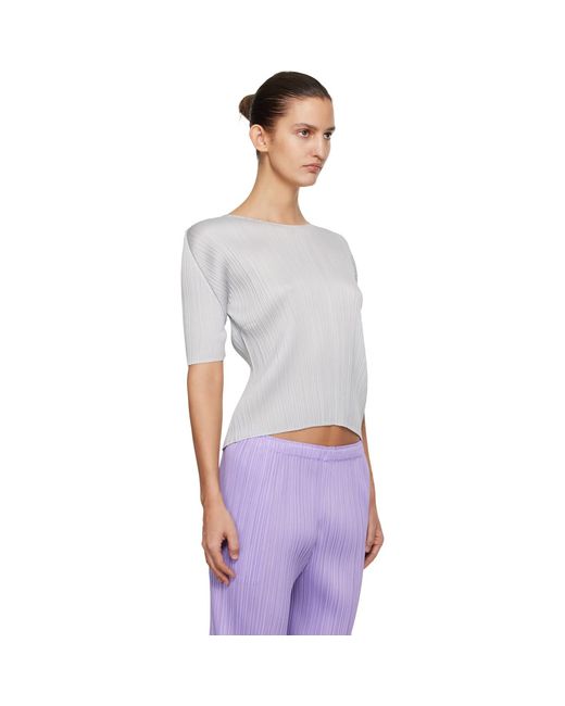 Pleats Please Issey Miyake Purple Monthly Colors April T-Shirt