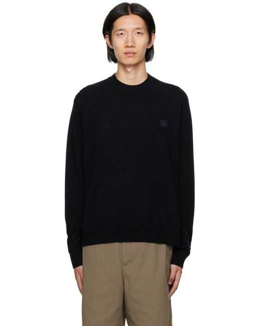 Acne Black Patch Sweater for men