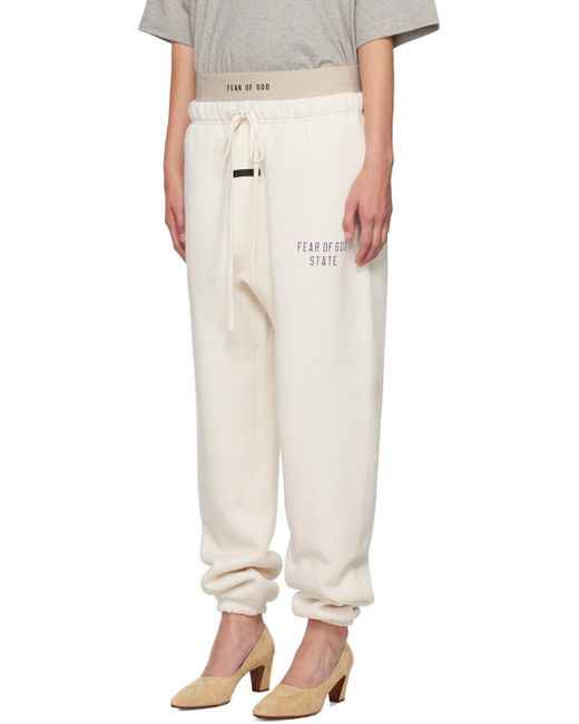Fear Of God White Off- Essentials Sweatpants