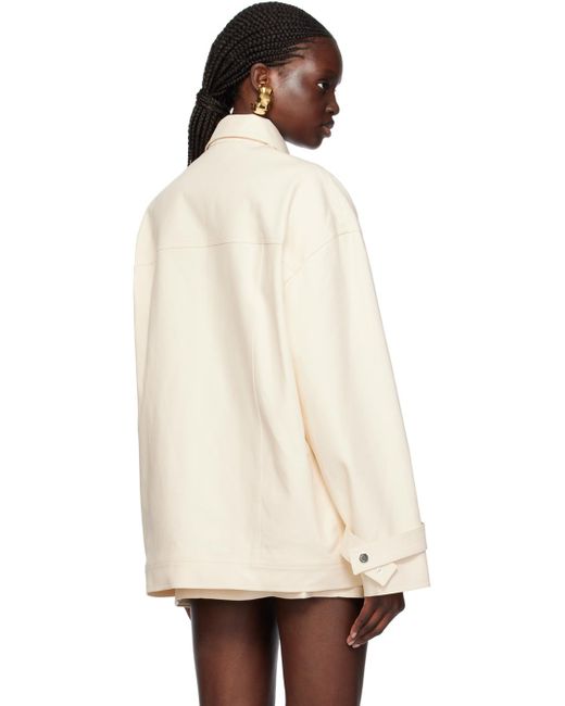 Nanushka Natural Off-white Varisa Jacket