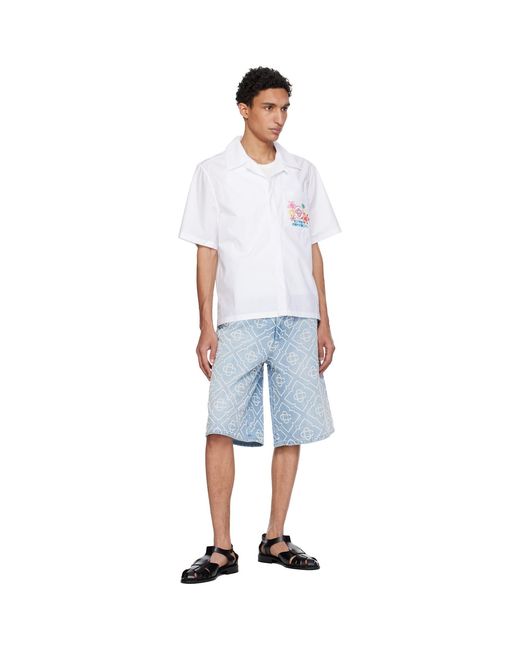 Casablanca Blue Pearl Shorts for men