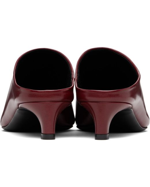 Jil Sander Black Pointed Toe Mule Heels