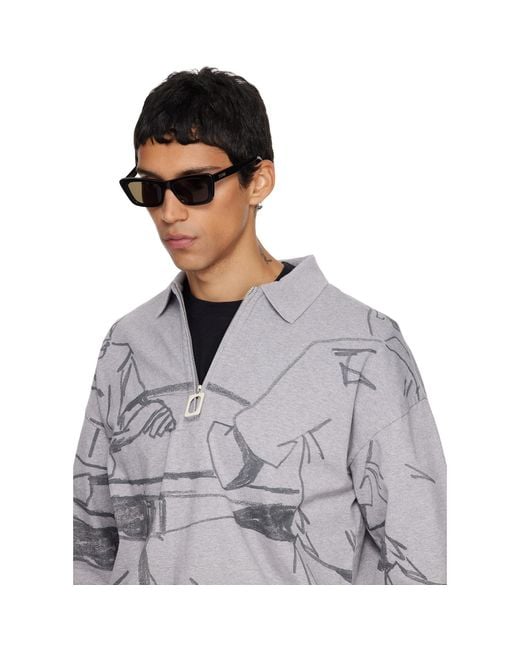Fendi Black Lettering Sunglasses for men