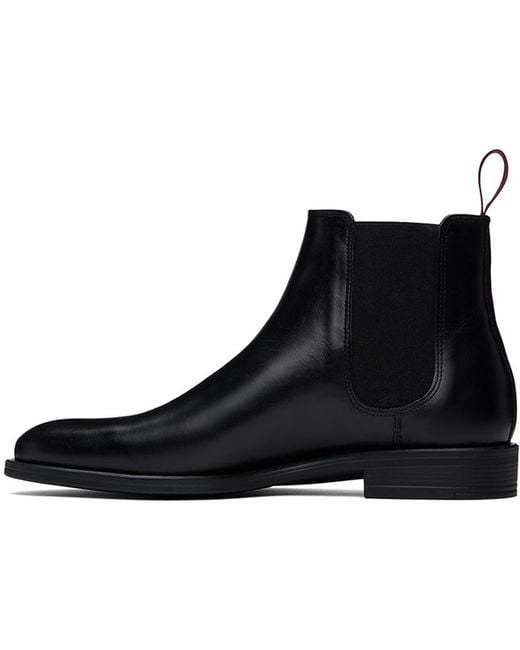 PS by Paul Smith Black Leather Cedric Boots for men