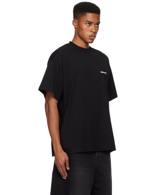 Vetements Black .Com' T-Shirt for men