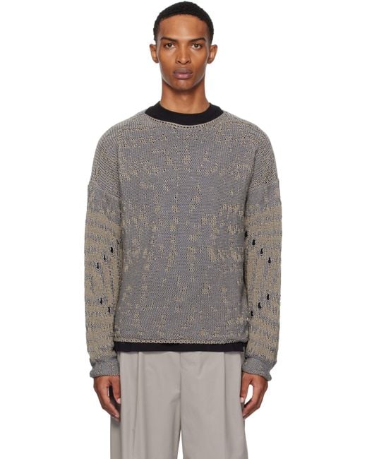 Roa Black Vortex Crewneck Sweater for men