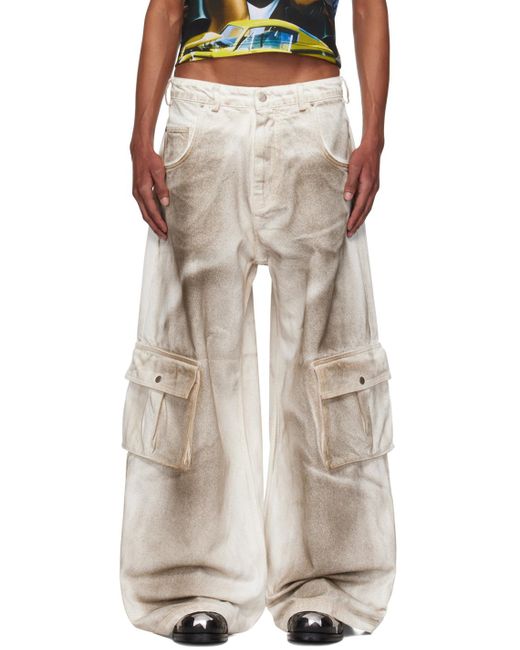 Mowalola Natural Off- Double D Jeans for men