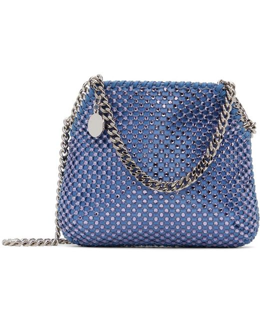 Stella McCartney Blue Falabella Crystal Tiny Bag