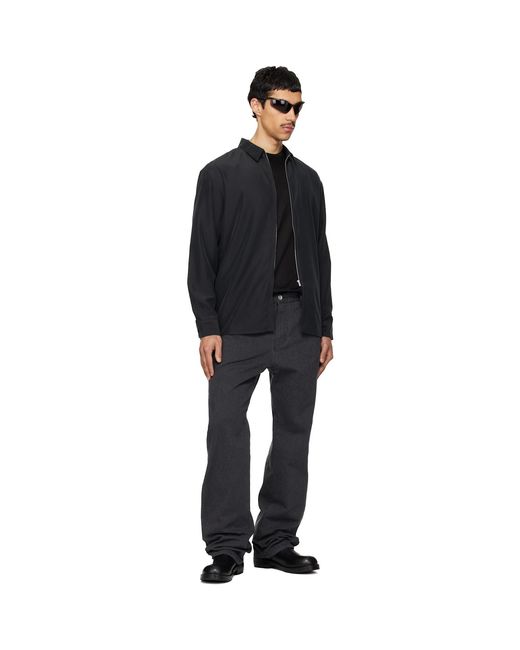 Post Archive Faction PAF Black Zip Archive Shirt for men