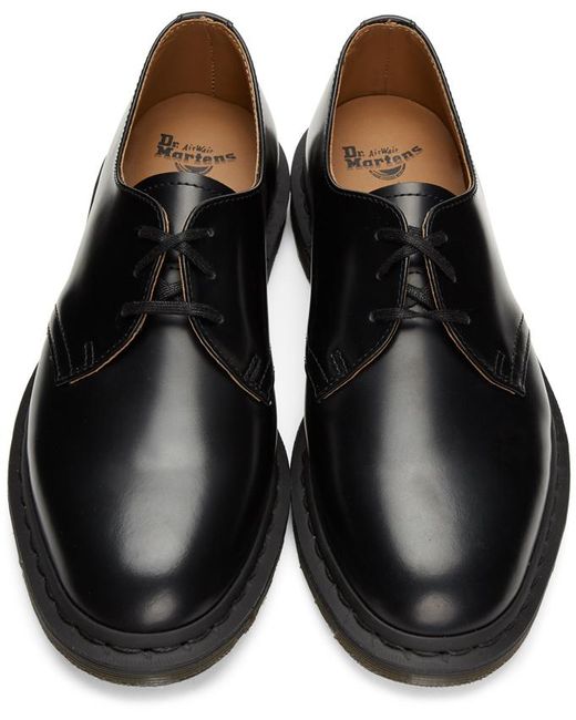 Dr. Martens Archie Ii Polished Smooth Leather Derby Shoes in Black