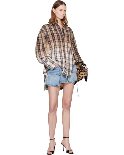 Minijupe Fay Bleue En Denim The Attico en coloris Blue