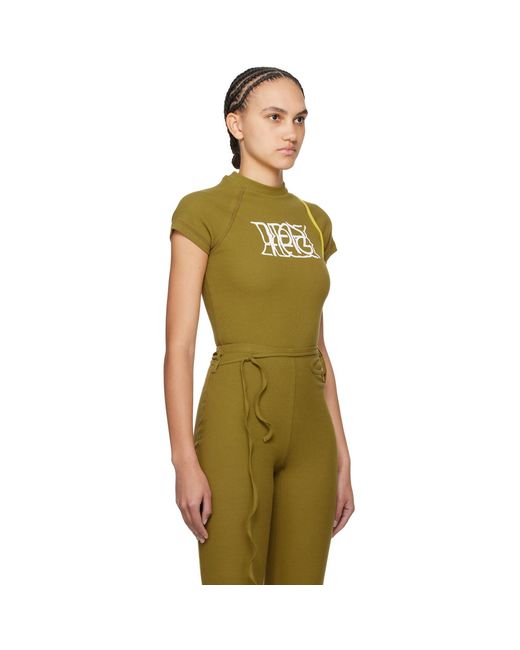 OTTOLINGER Green Khaki Rib Bodysuit