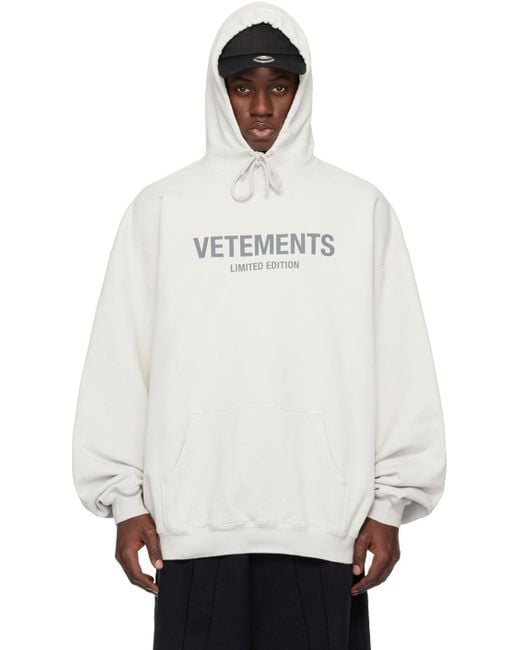 Vetements White Off- 'Limited Edition' Hoodie for men