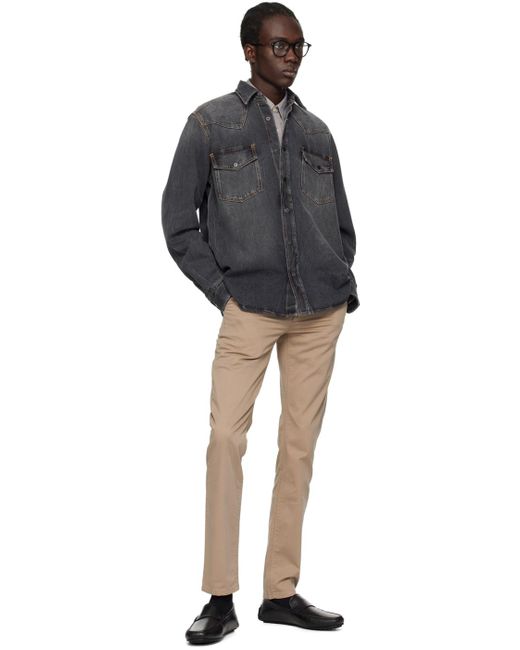 BOSS Faded Denim Shirt in Black for Men Lyst