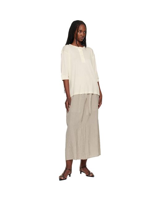 Studio Nicholson Natural Oates Midi Skirt