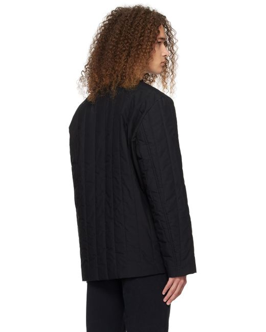 Sunspel Black Quilted Jacket for men