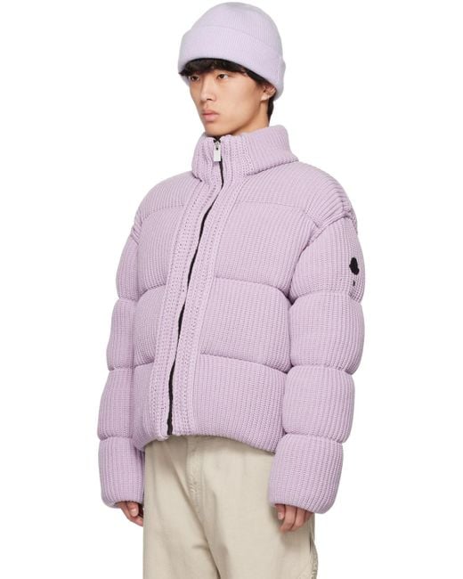 Moncler Genius Purple 6 Moncler 1017 Alyx 9sm Quilted Ribbed-knit Down Jacket for men